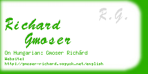 richard gmoser business card